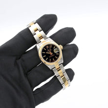 Załaduj obraz do przeglądarki galerii, Rolex Datejust Lady ref. 69163 Steel/Gold - Oyster Bracelet - Black Dial