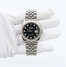 Carica l'immagine nel visualizzatore di Gallery, Rolex Datejust ref. 126234 Black Diamonds Dial Jubilee bracelet - Full Set