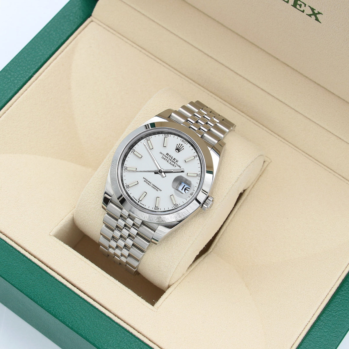 Buy Online Watch Rolex Datejust ref. 126300 White Dial Full Set