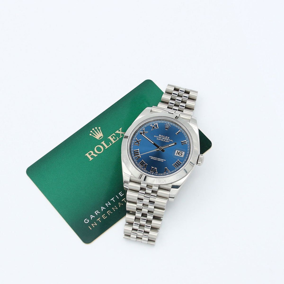 Buy Online Watch Rolex Datejust ref. 126300 Blue Roman Dial Full Set