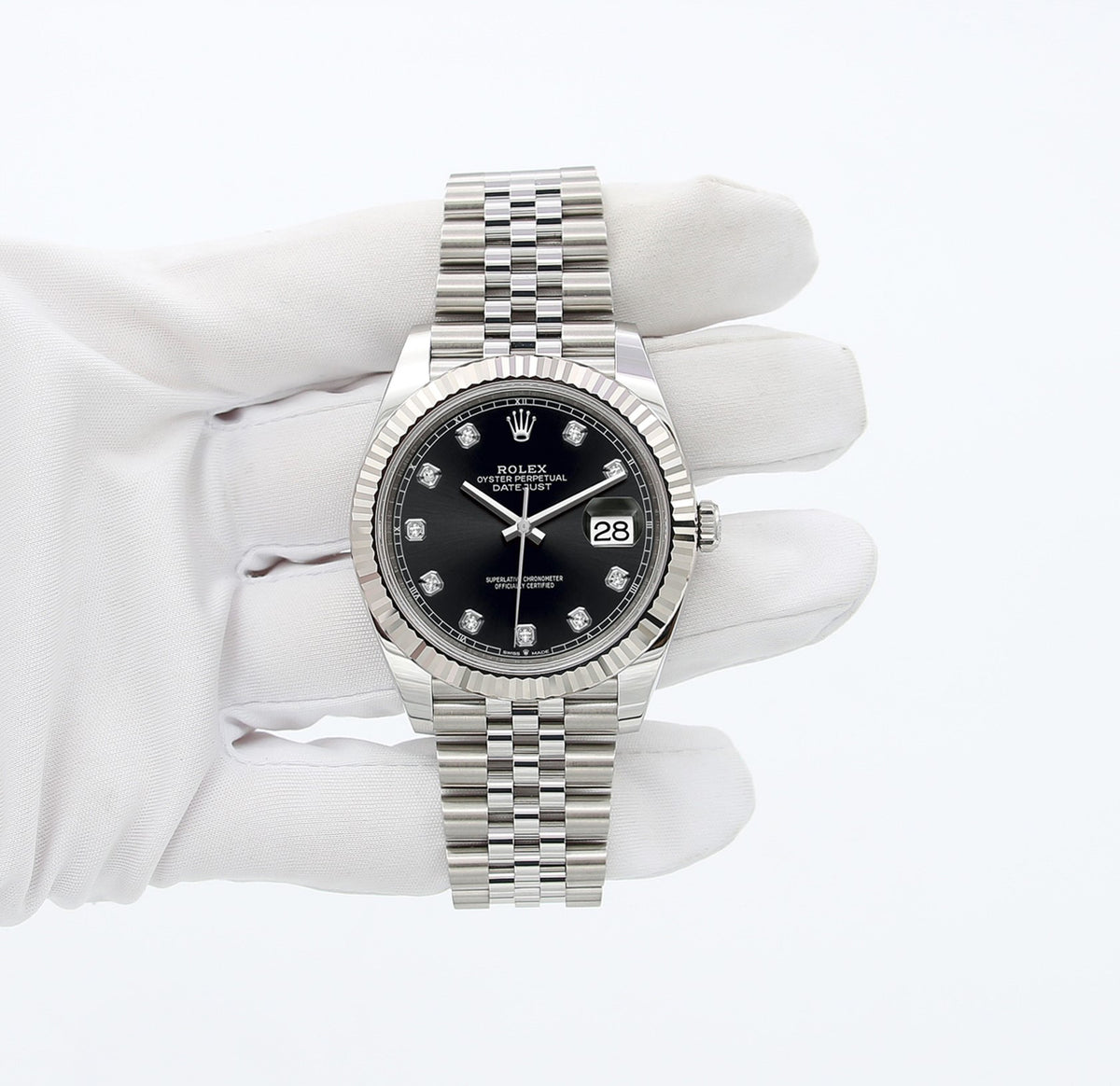 Rolex Datejust ref. 126334 Black Diamonds Dial Jubilee bracelet