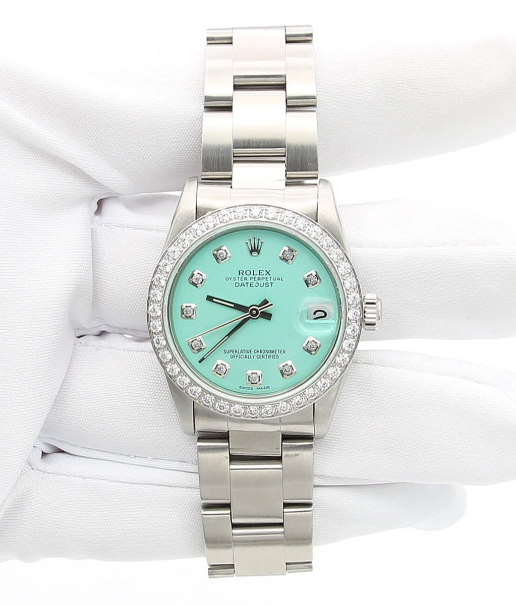 Buy Watch Rolex Datejust Mid size ref. 68240 with colour Tiffany dial