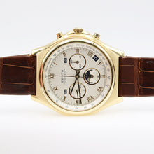 Załaduj obraz do przeglądarki galerii, Zenith El Primero ref. 95.0102.418 Calendar Moon Phases L.E. 18k Gold with Leather strap