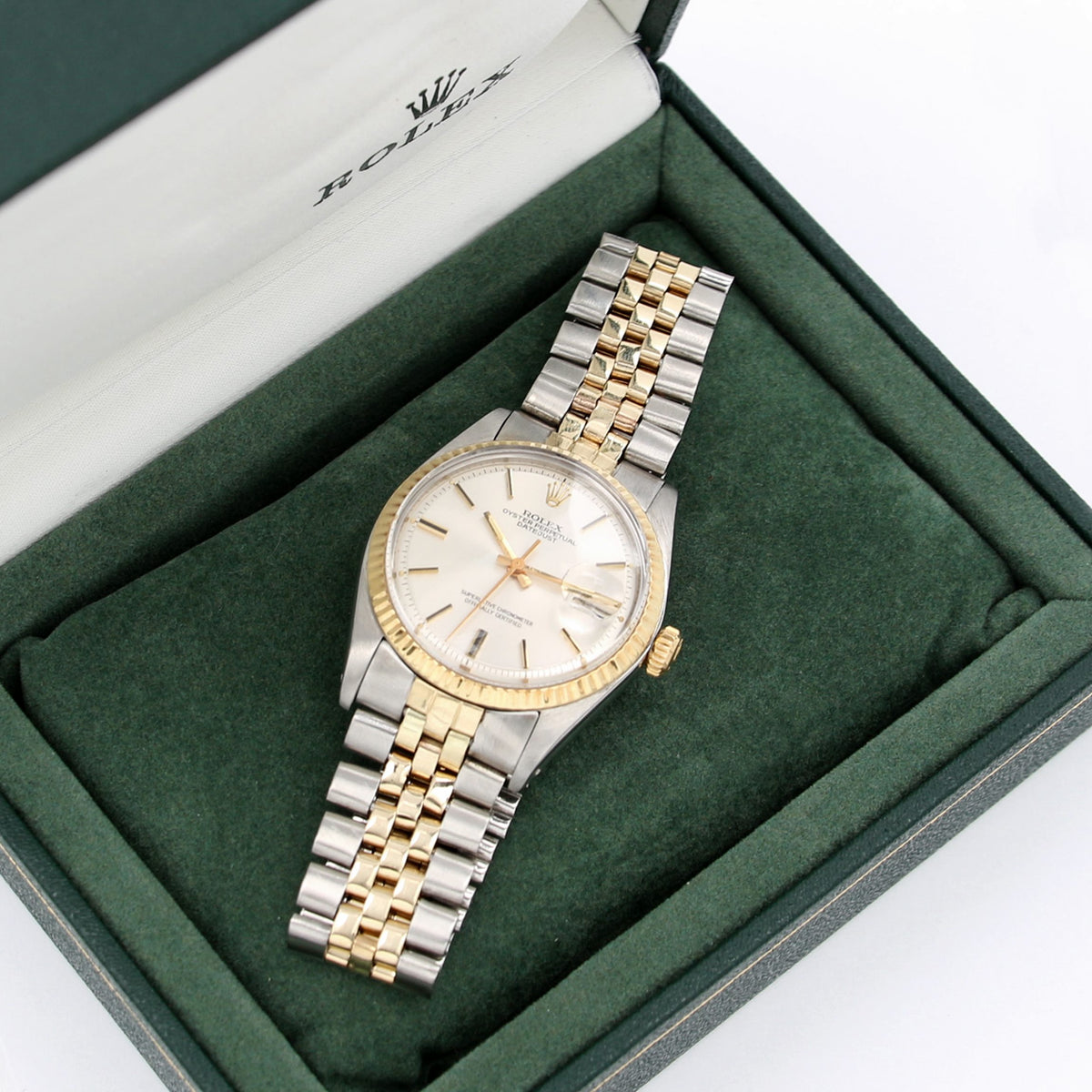 ロレ DATEJUST シルバー ローズゴールド コンビ時計 ROL Rolex DateJust 36mm Grey 18K Rose Gold & Stainless Steel