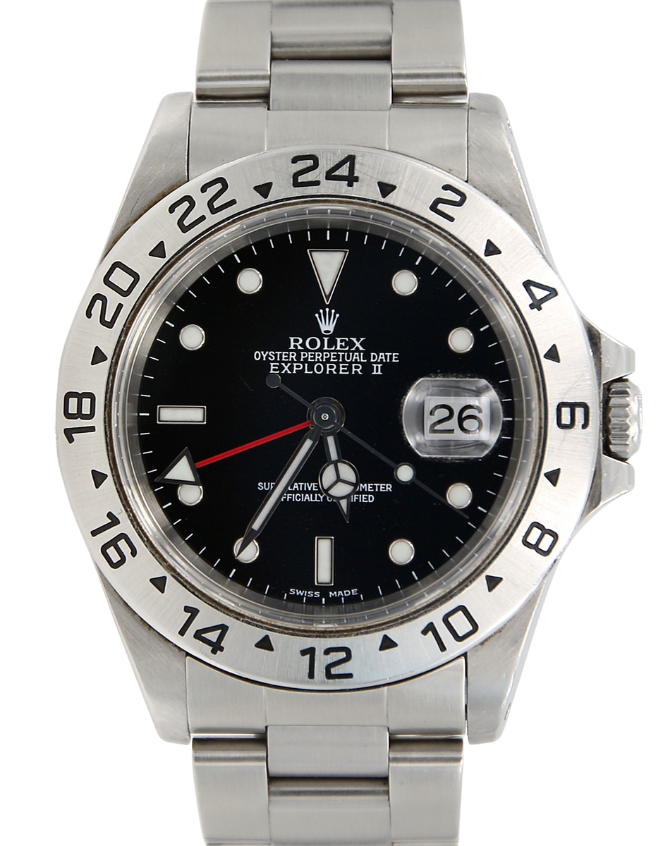 Rolex Explorer II ref. 16570 Black Dial Oyster Bracelet Full Set
