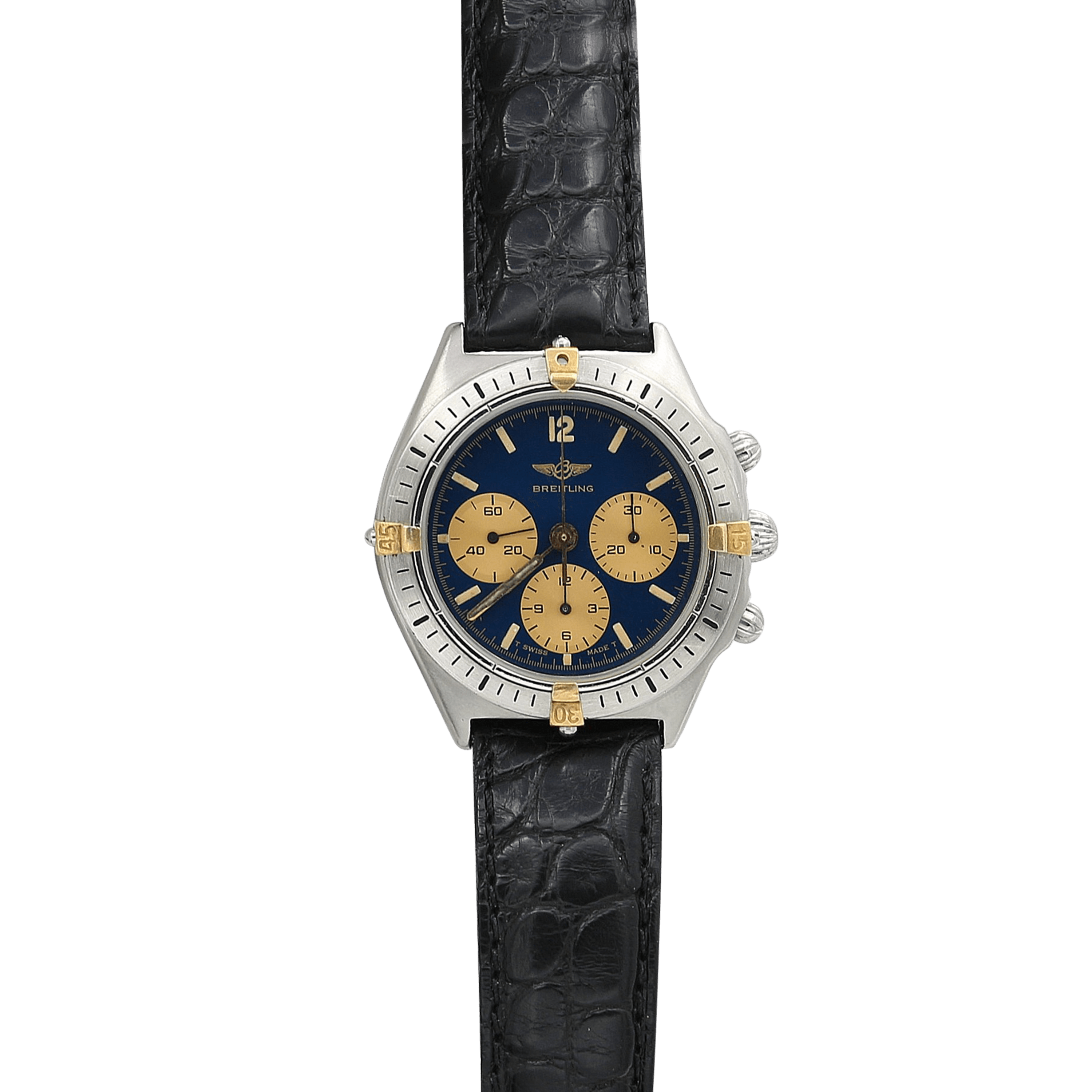 Breitling Callisto Chronograph ref. 80520 - Blue dial Leather strap