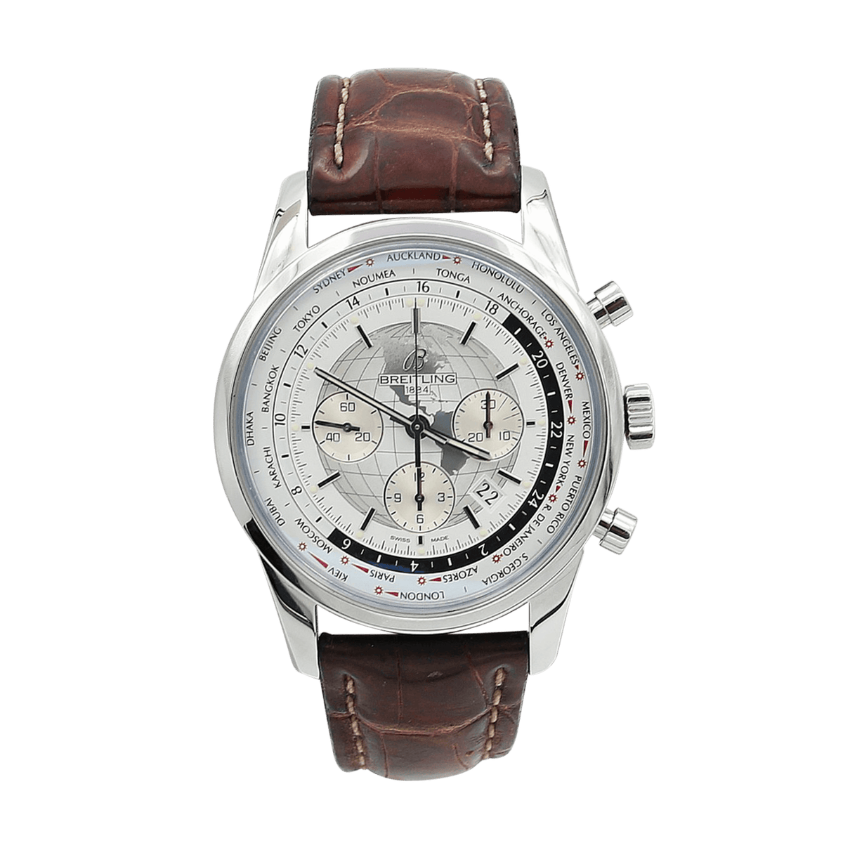 Breitling Transocean Chronograph Unitime ref. AB0510 Leather