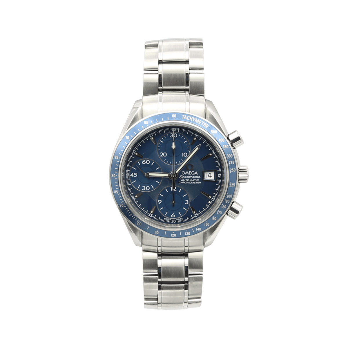 Buy Watch Omega Speedmaster Date ref. 3212.80 Blue Dial Debonar