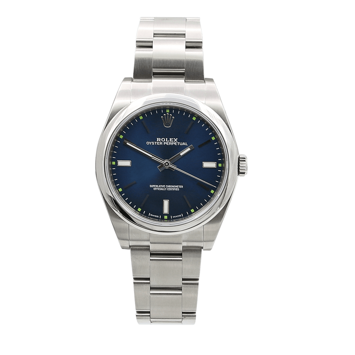 Buy Online Rolex Oyster Perpetual 114300 Blue Dial -2016 Full