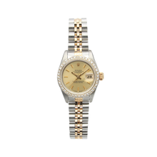 Load image into Gallery viewer, Rolex Datejust Lady ref. 69173 - Champagne Dial - Customized Diamonds Bezel