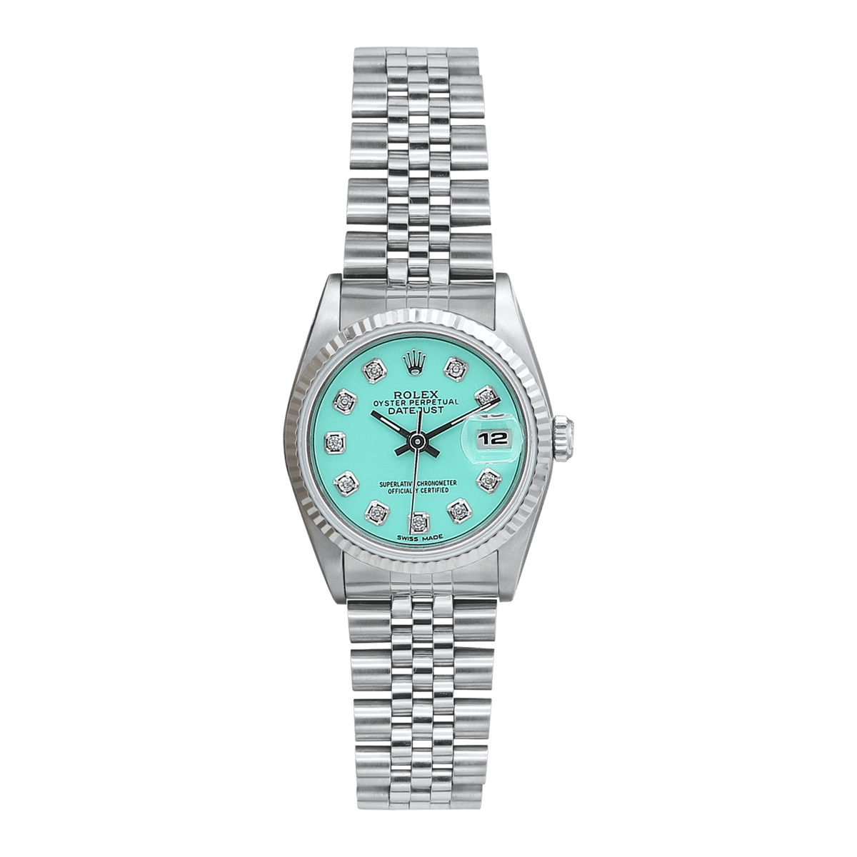 Rolex Datejust 69174 Jubilee bracelet with Tiffany Dial with Zircons