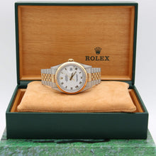 Load image into Gallery viewer, Rolex Datejust ref. 16233 Steel/Gold - White Roman dial Jubilee - Full Set