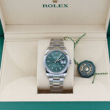 Load image into Gallery viewer, Rolex Datejust ref. 126200 Green Dial Oyster bracelet - Full Set