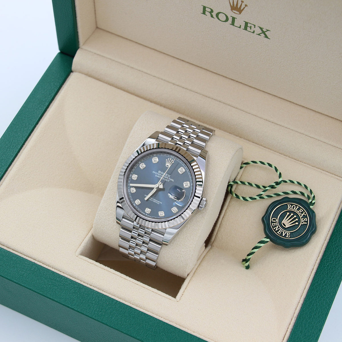 Datejust blue sales diamond