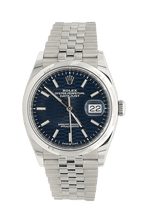 Load image into Gallery viewer, Rolex Datejust ref. 126200 Blue Motif Dial Jubilee bracelet - Full Set