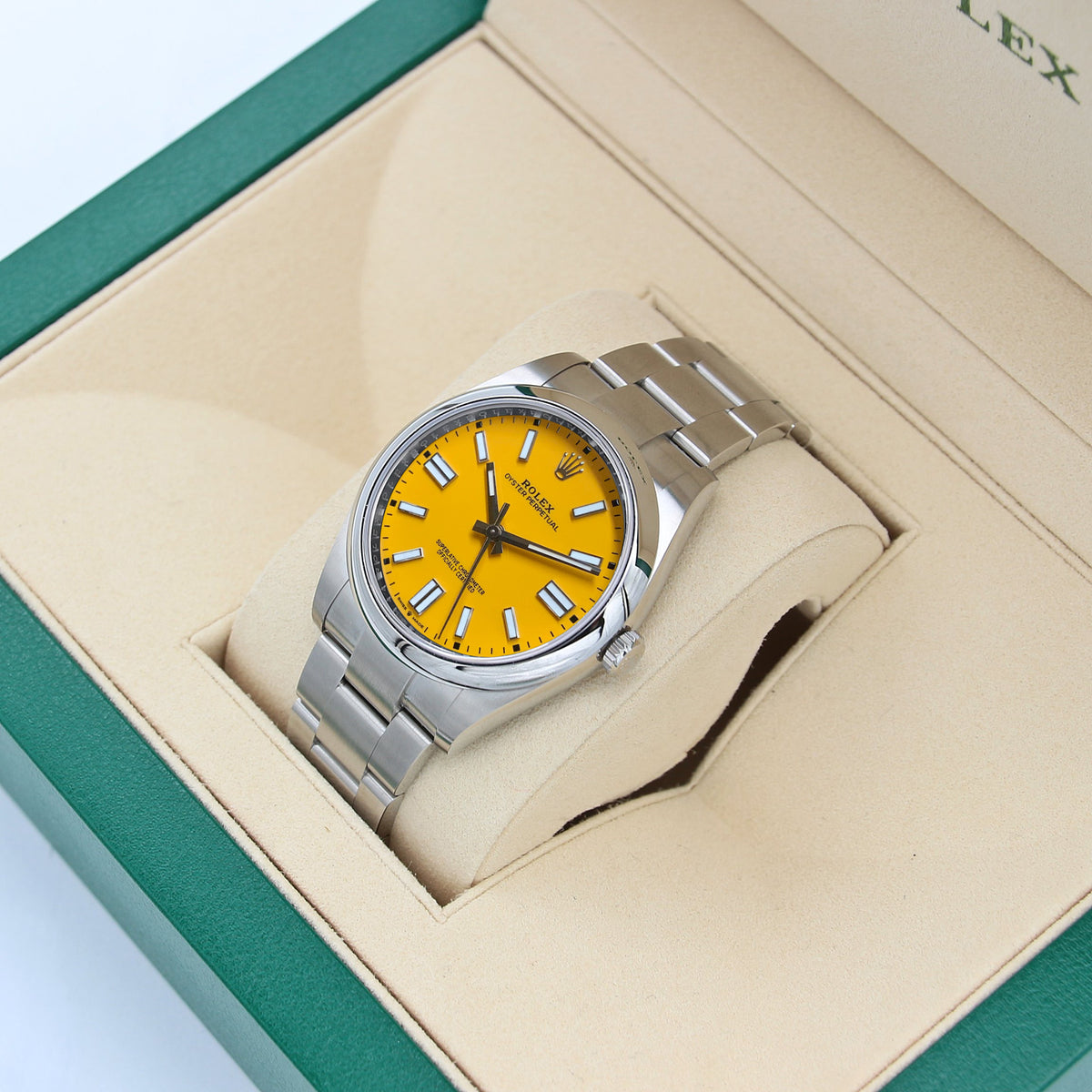 Rolex oyster yellow dial discount