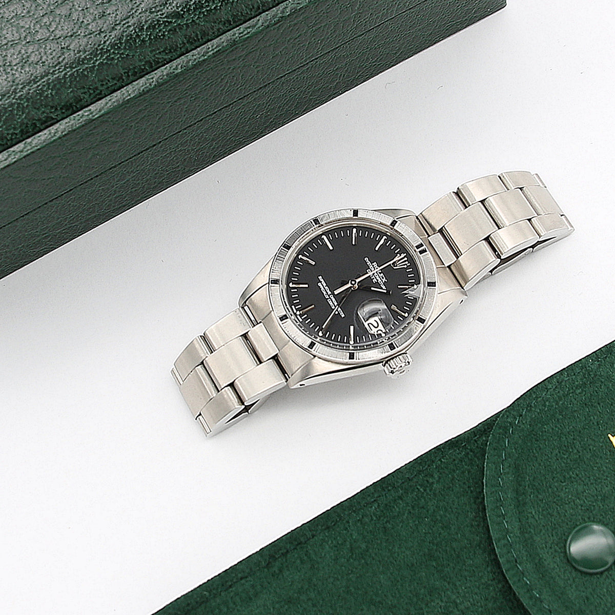 Rolex Oyster Perpetual Date 1501 34mm Black Dial Oyster