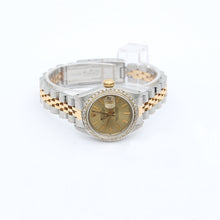 Load image into Gallery viewer, Rolex Datejust Lady ref. 69173 - Champagne Dial - Customized Diamonds Bezel