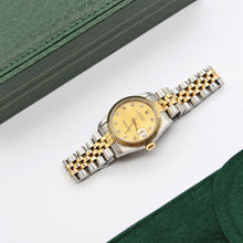 Load image into Gallery viewer, Rolex Datejust 31 ref 68273 Steel/Gold Jubilee Champagne Diamonds dial