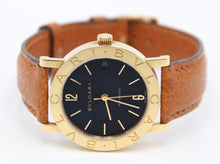 Załaduj obraz do przeglądarki galerii, Bulgari Classic 18k Yellow Gold ref. BB 33 GL with Leather Strap - Debonar - Finest Watches - Watch - Debonar Watches