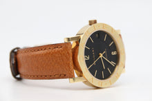 Załaduj obraz do przeglądarki galerii, Bulgari Classic 18k Yellow Gold ref. BB 33 GL with Leather Strap - Debonar - Finest Watches - Watch - Debonar Watches