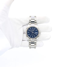 Bild in Galerie-Viewer laden, Rolex Datejust Ref. 126234 Blue Motiv Dial Auster Armband - Voller Satz