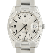 Load image into Gallery viewer, Rolex Date ref. 115210 Steel Bezel Silver Dial Oyster Bracelet