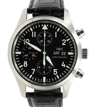 Bild in Galerie-Viewer laden, IWC Pilot Chronograph Day-date ref. IW371701 Leather Strap