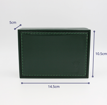Load image into Gallery viewer, Rolex Watch Box | Vintage Box Men Green with light green stitching 68.00.2