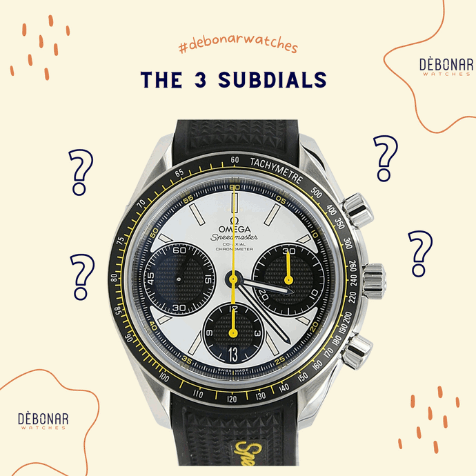 What do the dials on a chronograph watch do?