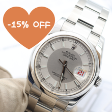 Charger l'image dans la galerie, ON SALE: Rolex Datejust ref. 116200 Silver / Dark Silver (Tuxedo) Dial - Oyster Bracelet - Full Set
