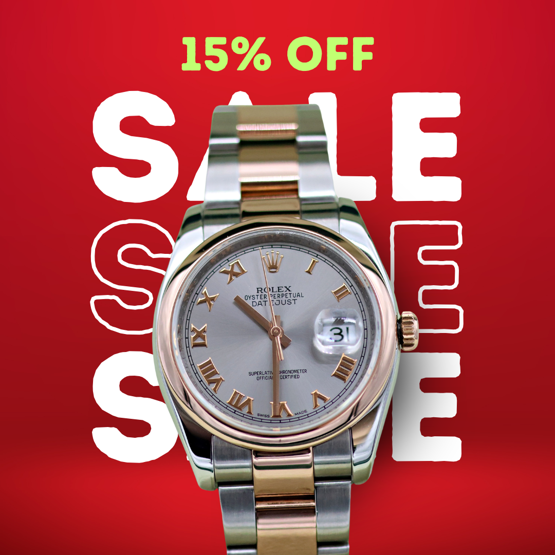 ON SALE: Rolex Datejust ref. 116201 Grey Roman Dial Oyster bracelet