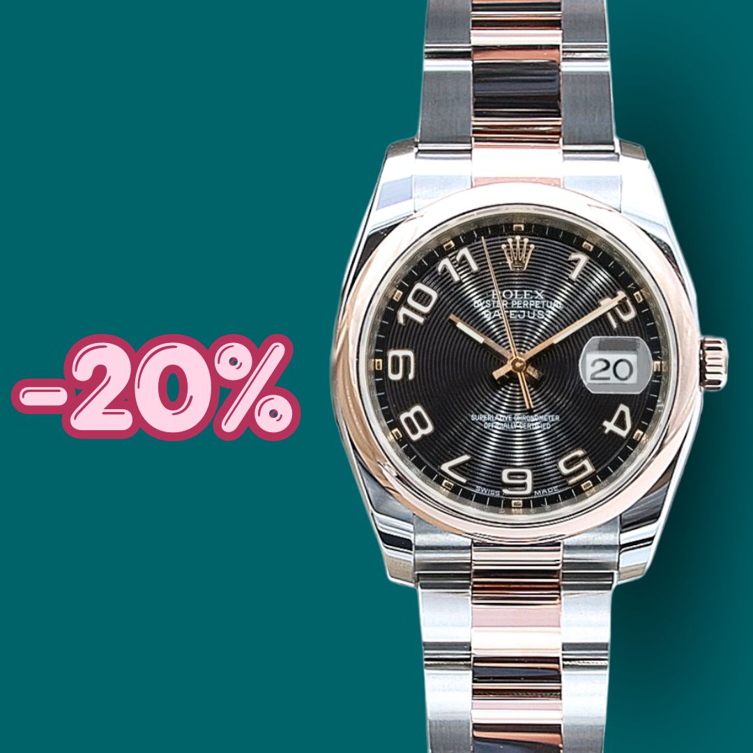 ON SALE: Rolex Datejust ref. 116201 Concentric Black Dial Oyster bracelet
