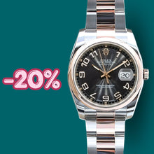Załaduj obraz do przeglądarki galerii, ON SALE: Rolex Datejust ref. 116201 Concentric Black Dial Oyster bracelet
