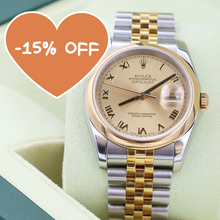 Carica l'immagine nel visualizzatore di Gallery, ON SALE: Rolex Datejust ref. 116203 Champagne Roman Dial Jubilee - Full Set
