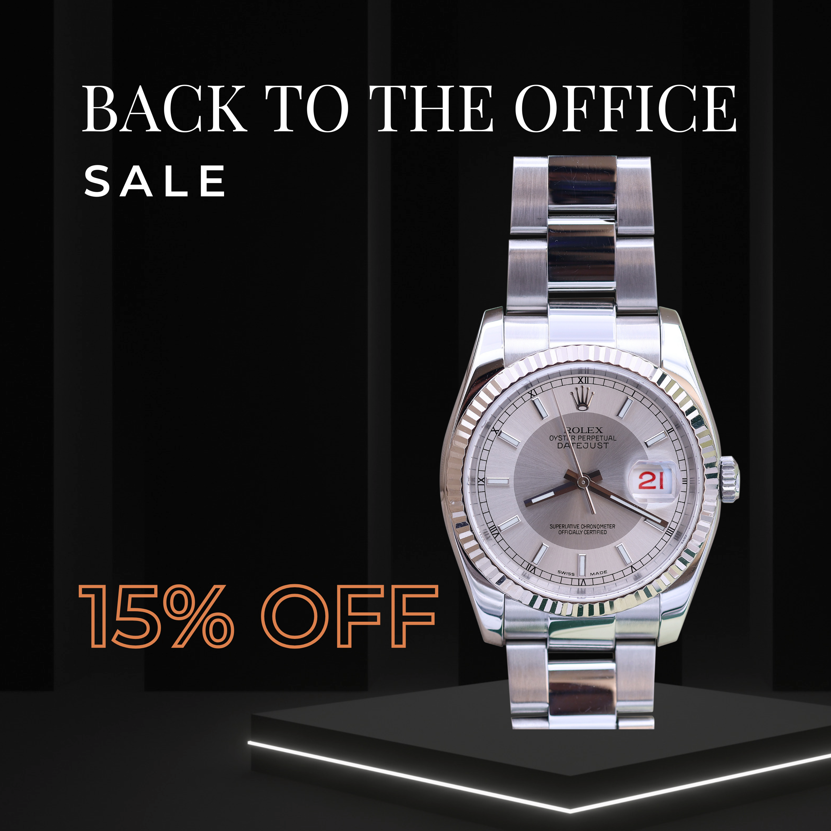 ON SALE: Rolex Datejust ref. 116234 Tuxedo Dial - Oyster Bracelet - Full Set
