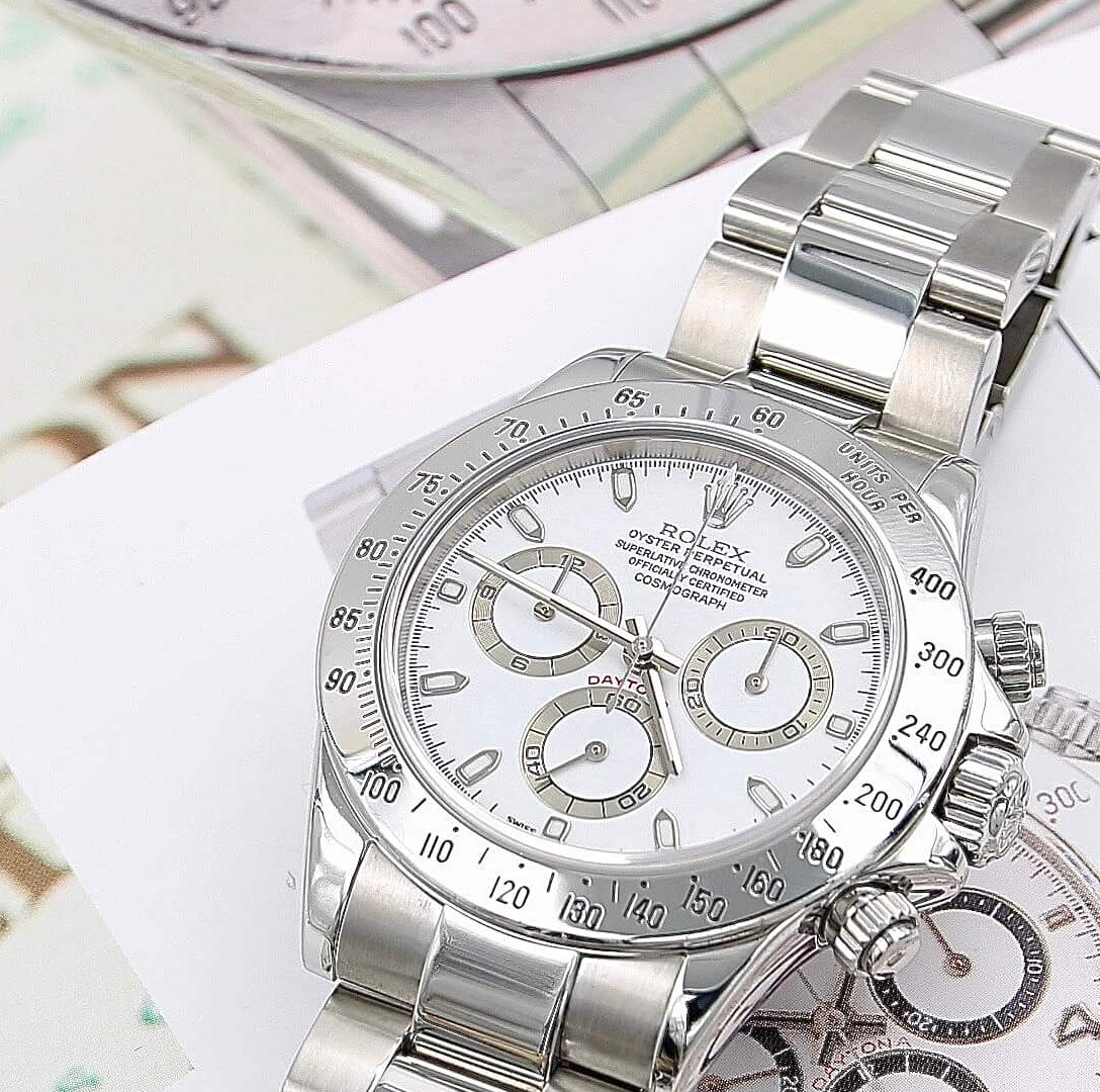 Rolex Daytona 116520 White Dial Full Set – Debonar Watches