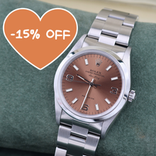Bild in Galerie-Viewer laden, ON SALE: Rolex Airking ref. 14000 - Salmon Dial 3-6-9 - Full Set
