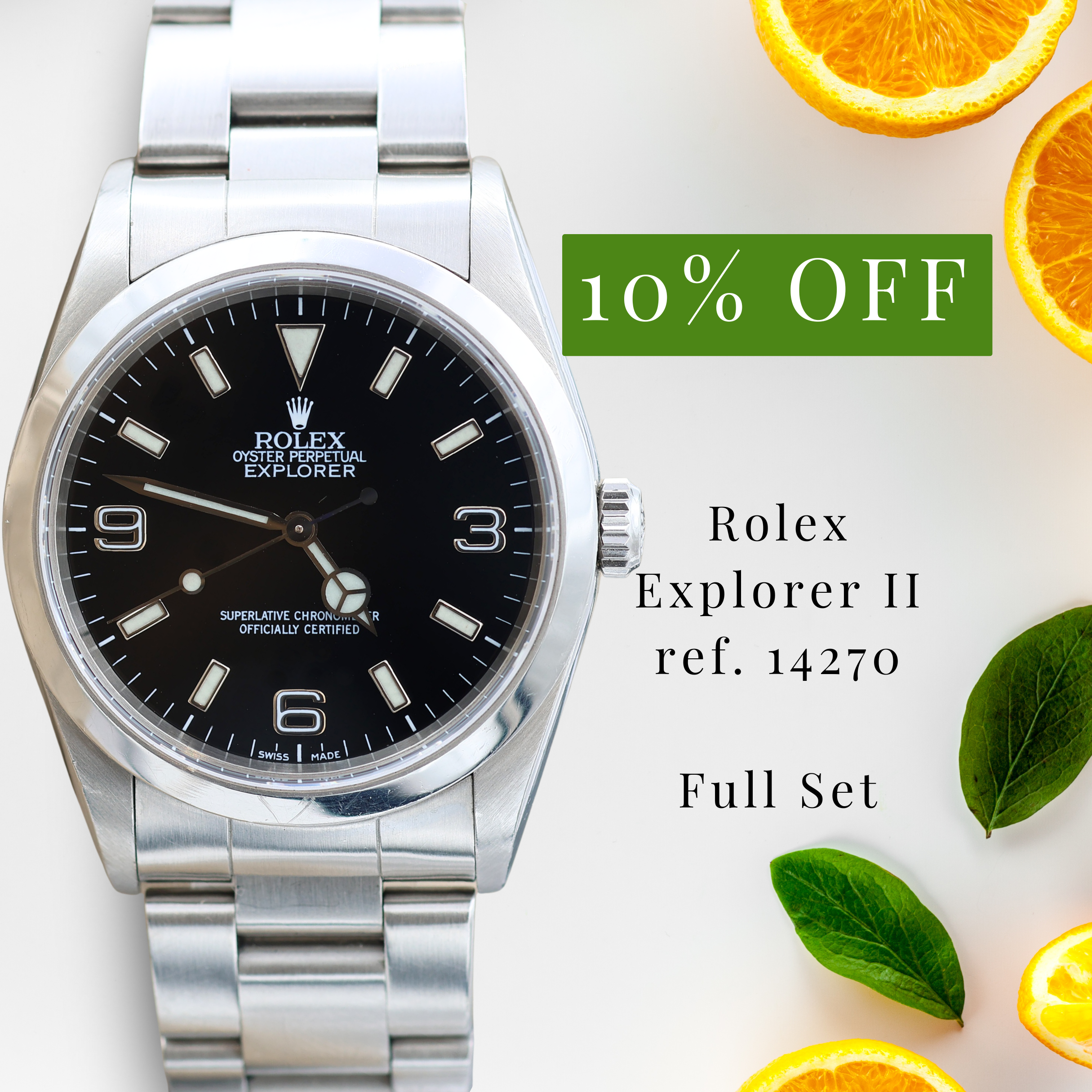 ON SALE: Rolex Explorer ref. 14270 36mm Oyster bracelet - Full Set