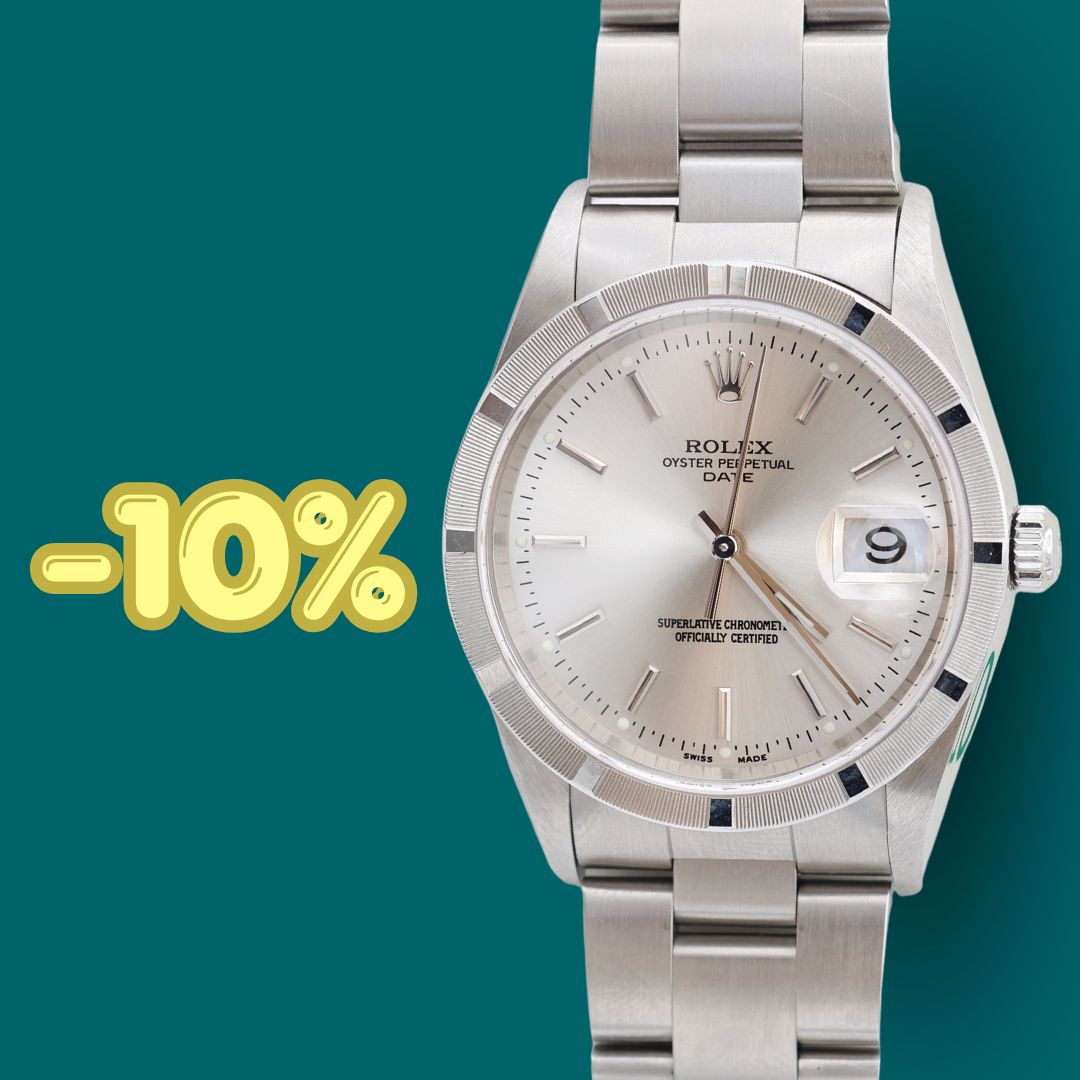 ON SALE: Rolex Date ref. 15210 - Silver Dial - Full Set