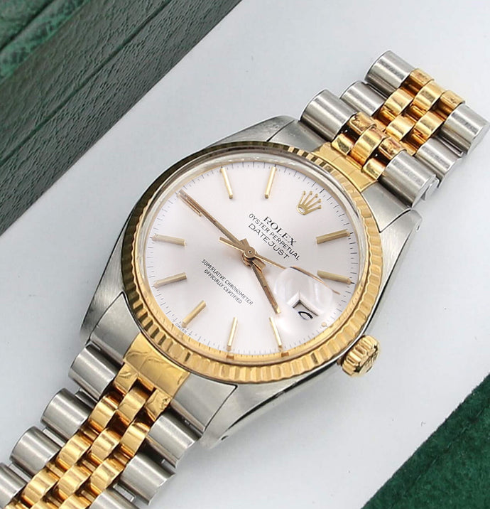 Rolex Datejust ref. 16013 -Steel/Gold - Silver dial
