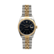 Rolex Datejust ref. 16013 -Steel/Gold - Black Plain dial