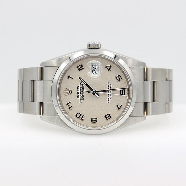 Buy Watch Rolex Datejust ref. 16200 Oyster bracelet - White Roman