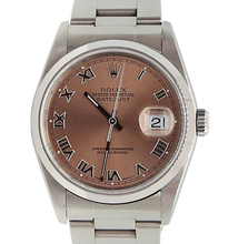 Bild in Galerie-Viewer laden, Rolex Datejust 36 Ref. 16200 - Lachs Römisch -Zifferblatt Auster Armband - Voller Set
