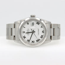 Załaduj obraz do przeglądarki galerii, Rolex Datejust 36 ref. 16200 - White Big Roman Dial Oyster Bracelet - Full Set
