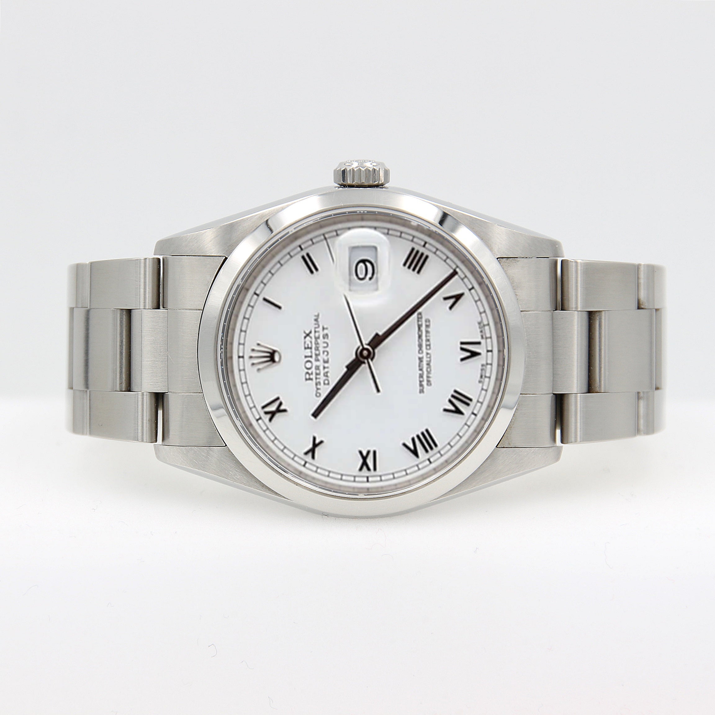 Buy Watch Rolex Datejust 16200 Oyster bracelet White Roman
