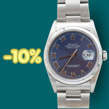 Załaduj obraz do przeglądarki galerii, ON SALE: Rolex Datejust 36 ref. 16200 Blue Roman Dial - Oyster - Full Set
