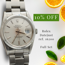 Bild in Galerie-Viewer laden, ON SALE: Rolex Datejust ref. 16200 Silver Dial Oyster Bracelet - Full Set
