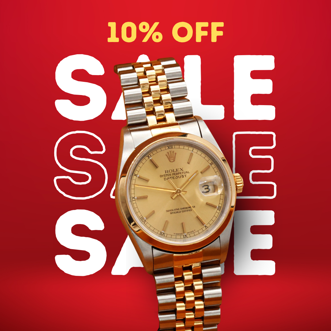 ON SALE: Rolex Datejust ref. 16203 Champagne Circle Dial - Jubilee Bracelet - Full set
