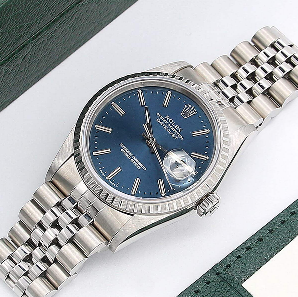 Rolex ref. 16220 Blue Dial Jubilee Bracelet – Debonar Watches Sp